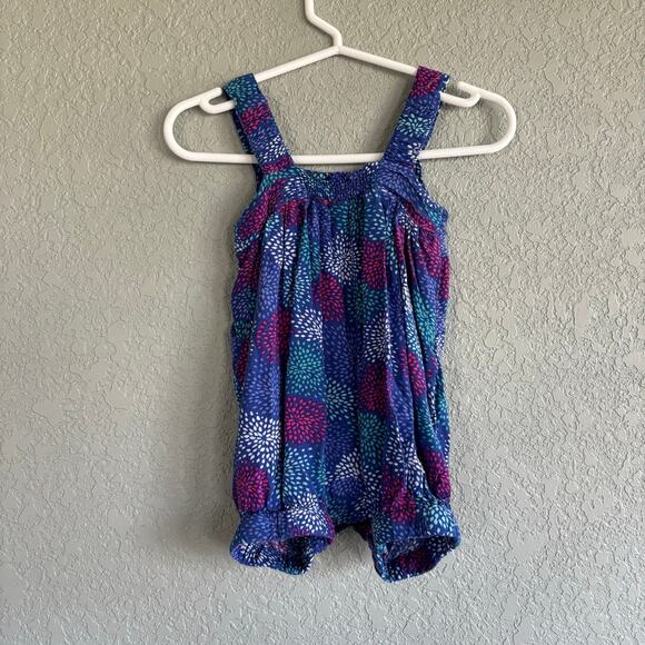 Cherokee Girls 3 Month Summer Romper Outfit Fireworks Purple - Picture 5 of 5